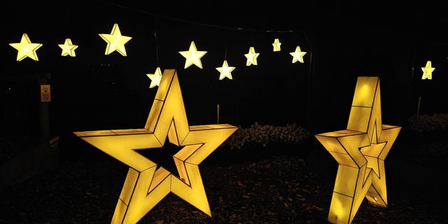 Lights of Abraham H of A stars lit up NEW